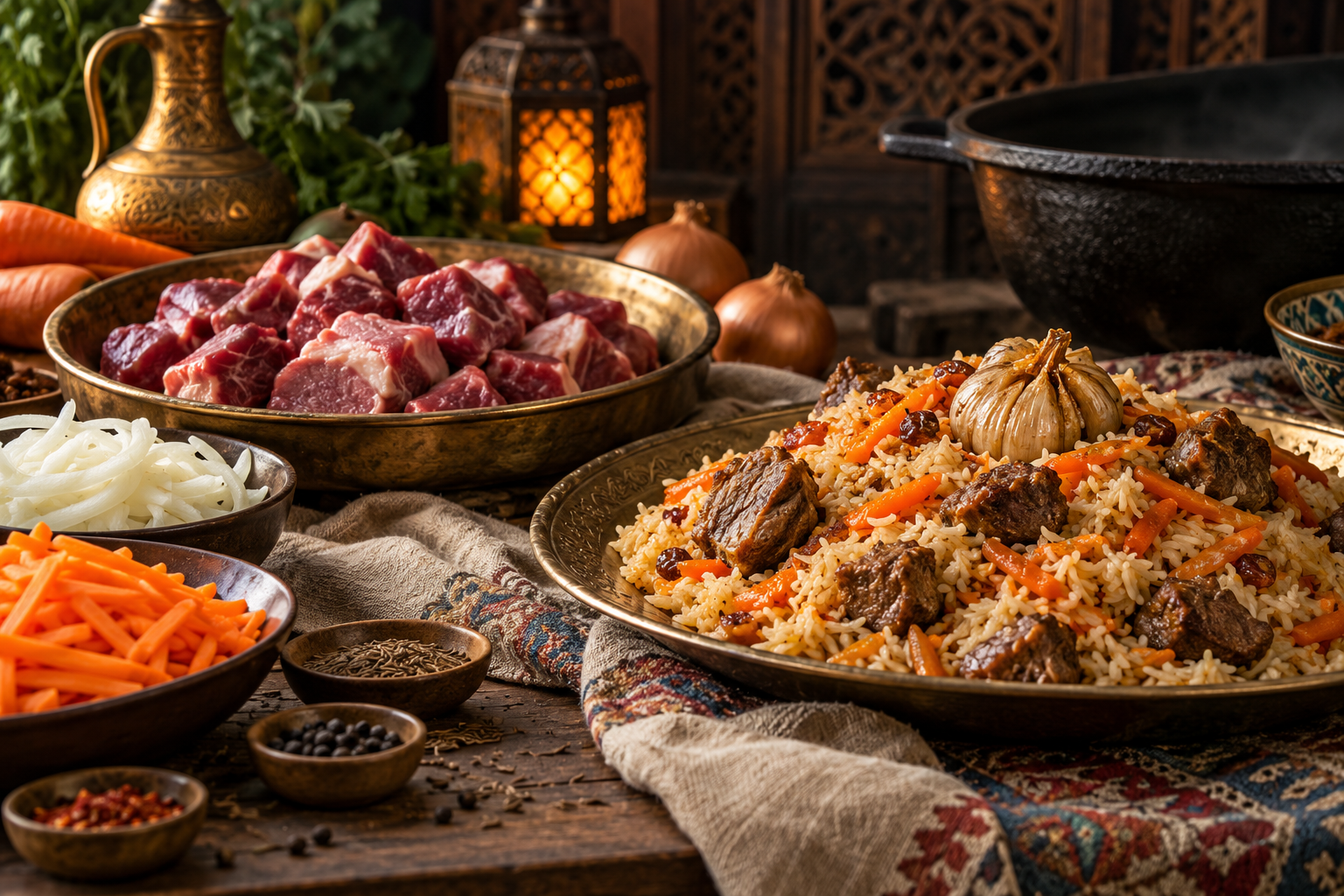 Editorial photograph illustrating lamb plov: choose the cut before planning the rice